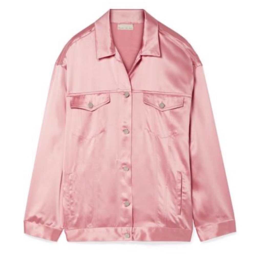 Pink silk-satin Fleur Du Mal jacket XS